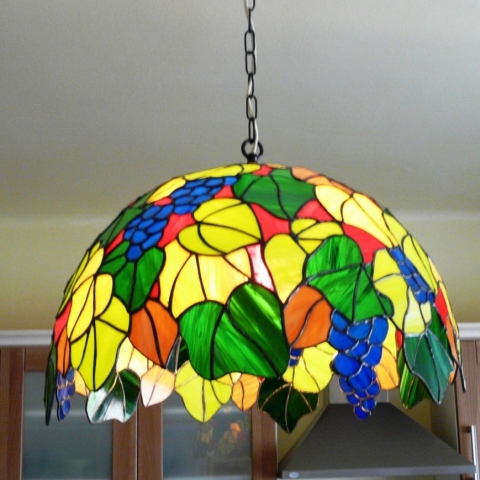 LAMPA ZÁVESNÁ priemer 50 cm, technika tiffany 2009